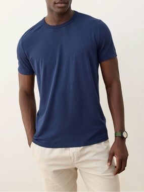 Marine Layer Signature Crew Tee Navy M/L